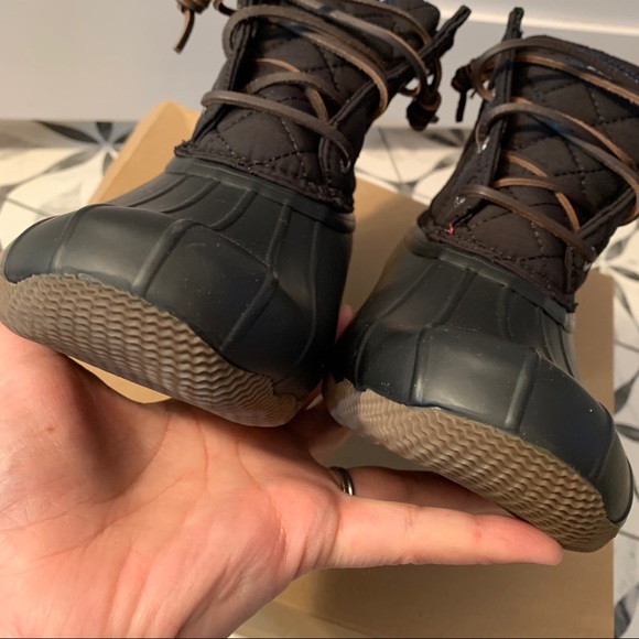 SPERRY | NIB Quilted Saltwater Classic Duck Boots in Black - SIZE W 8 only - Picture 3 of 10